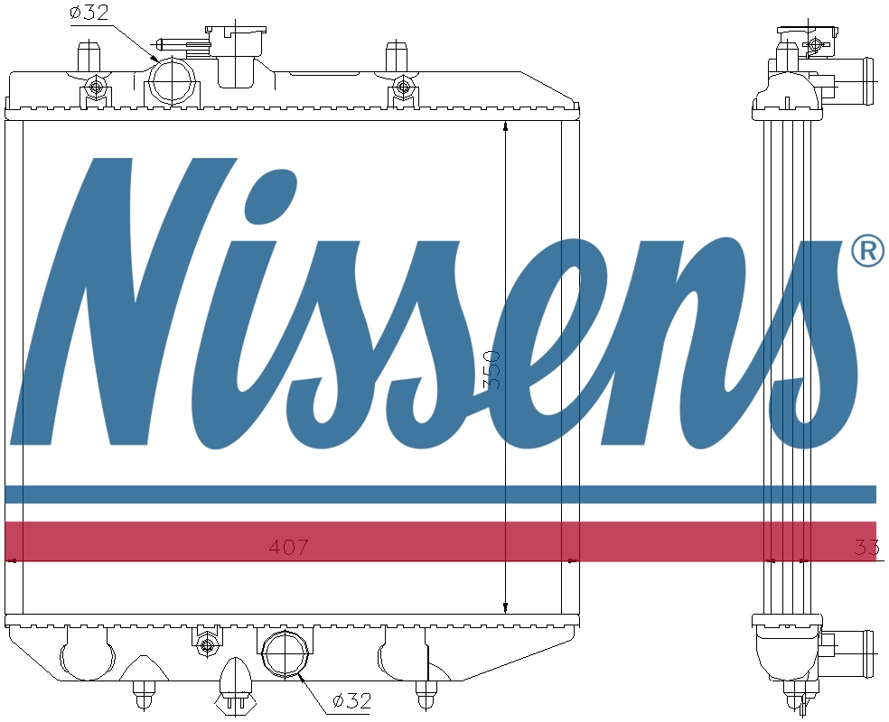 NISSENS Coolant Radiator 61749
