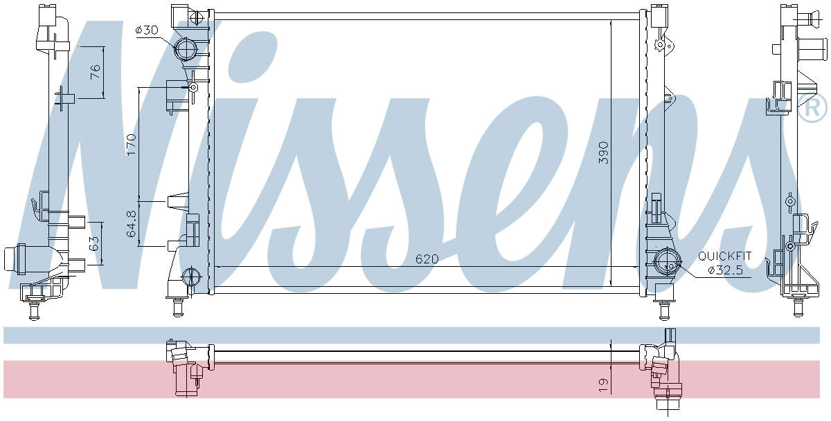 Nissens Engine Coolant Radiator 617859