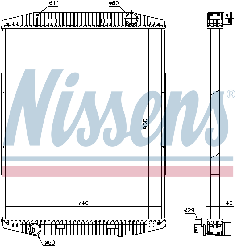 Nissens Engine Coolant Radiator 619710