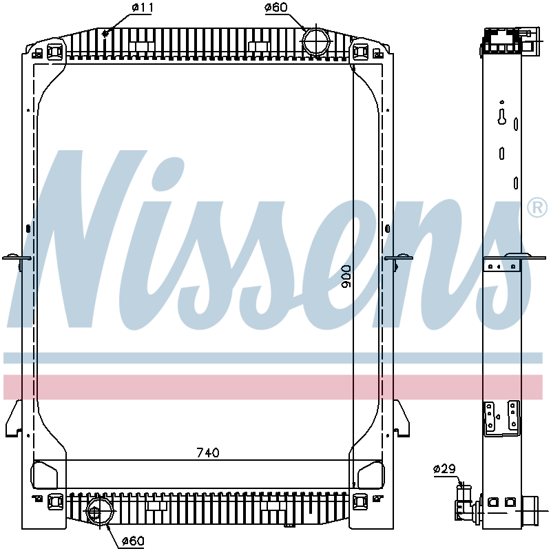 NISSENS Coolant Radiator 61971A