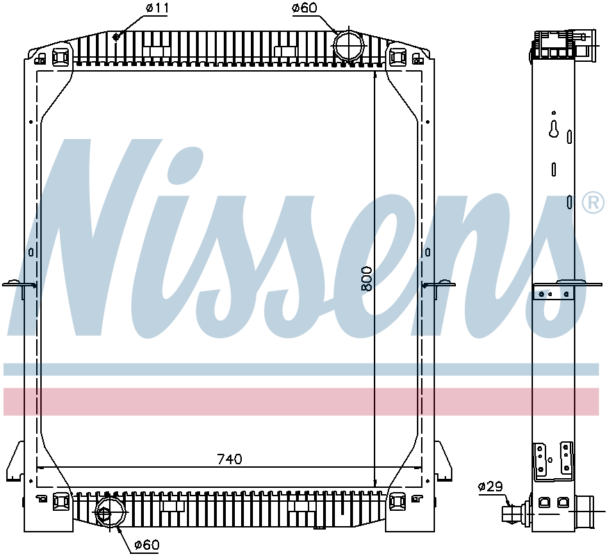 Nissens Engine Coolant Radiator 61973A