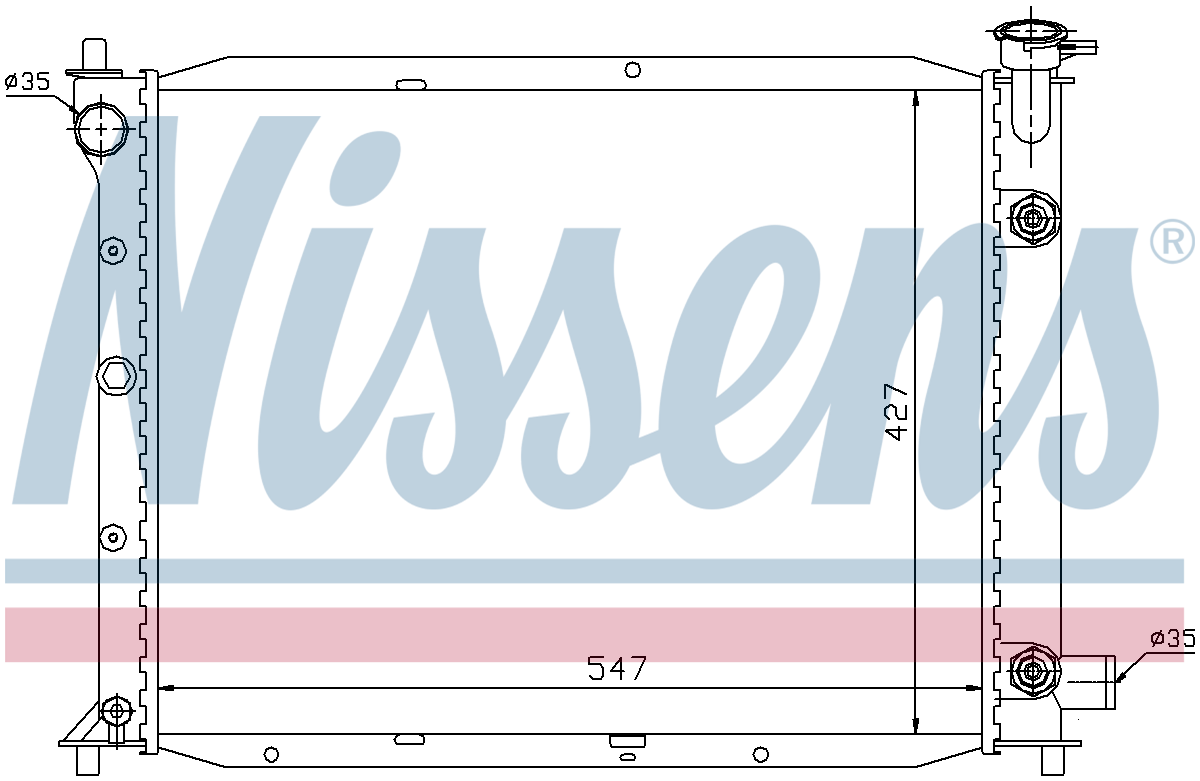 Nissens Engine Coolant Radiator 62016
