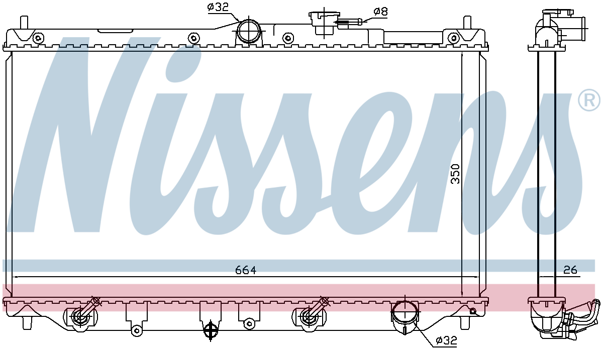 Nissens Engine Coolant Radiator 622831