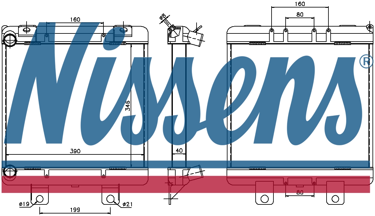 NISSENS Coolant Radiator (Right) 62334