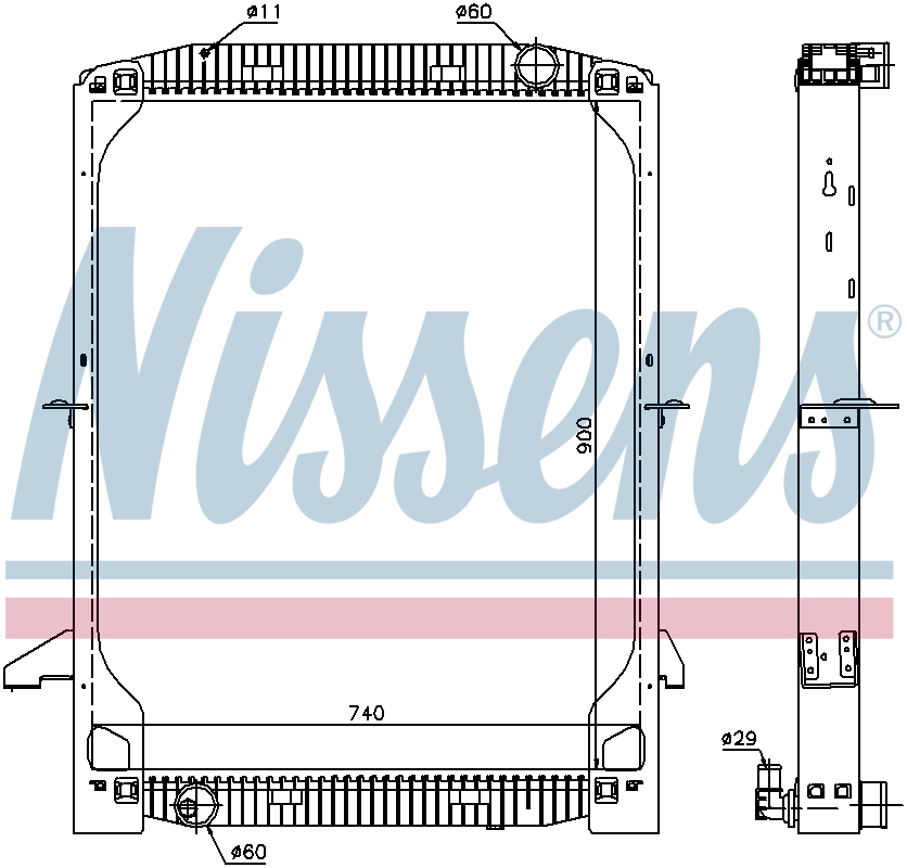 Nissens Engine Coolant Radiator 62342A