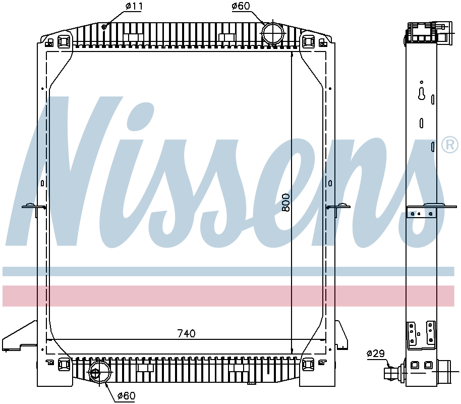 NISSENS Coolant Radiator 62343A