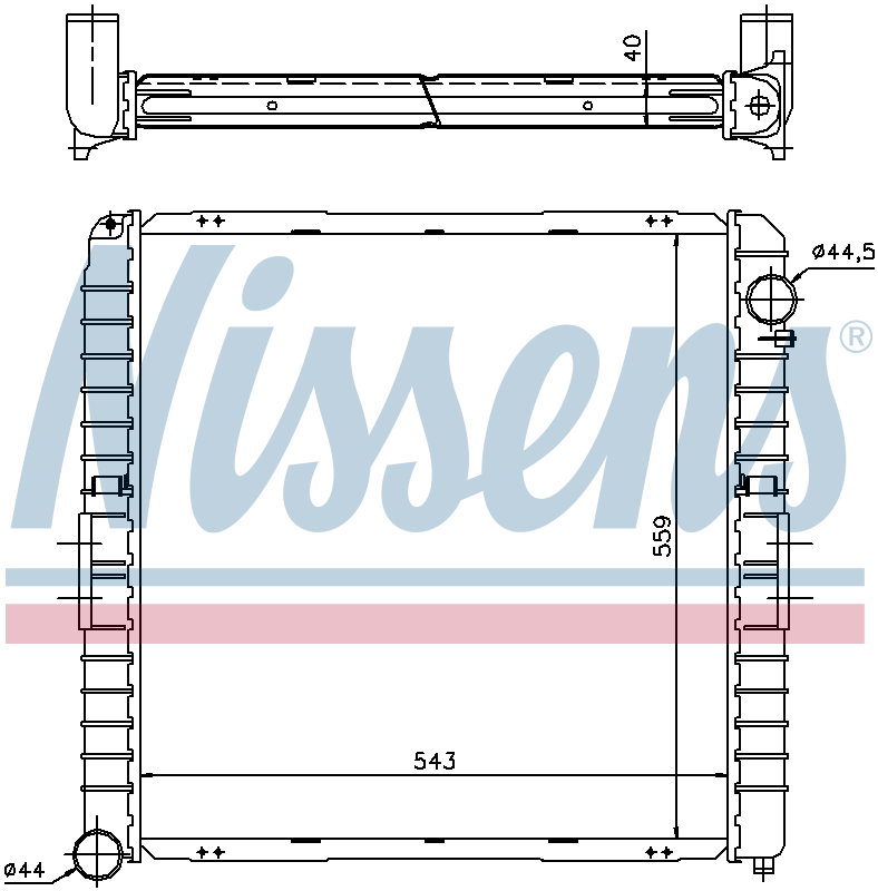 Nissens Engine Coolant Radiator 62345A