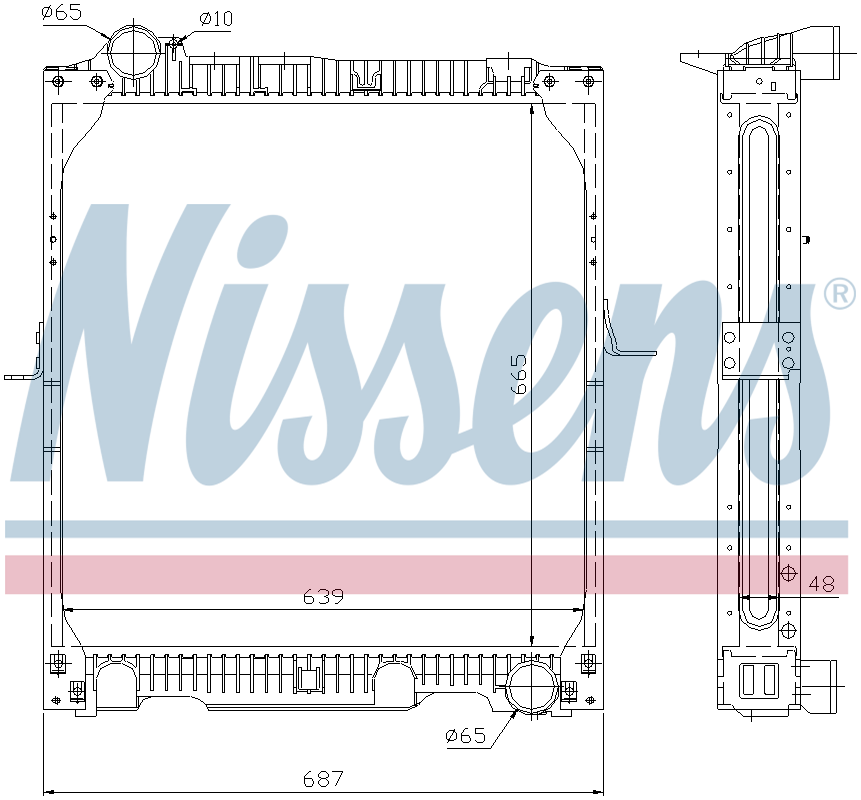 Nissens Engine Coolant Radiator 62523A