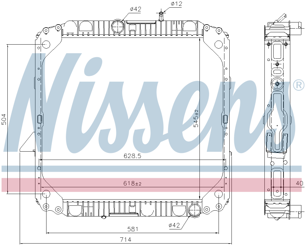 Nissens Engine Coolant Radiator 62563