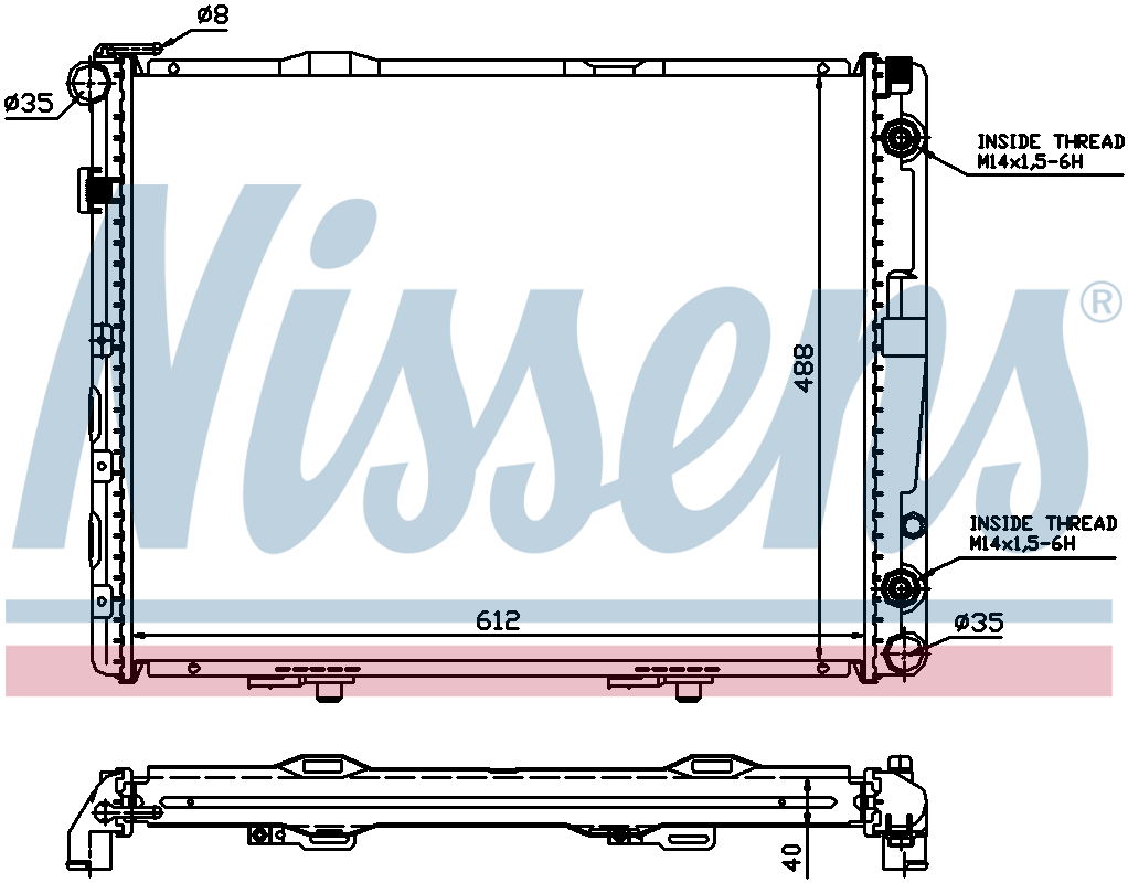 Nissens Engine Coolant Radiator 62679A