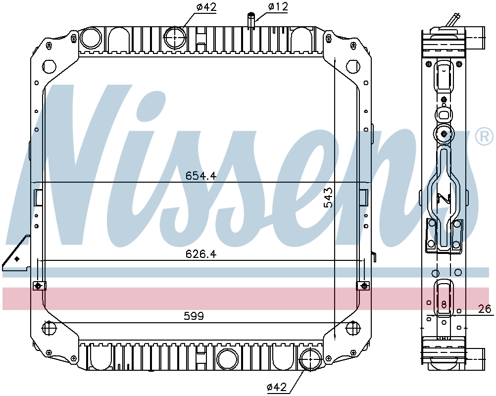 Nissens Engine Coolant Radiator 62743