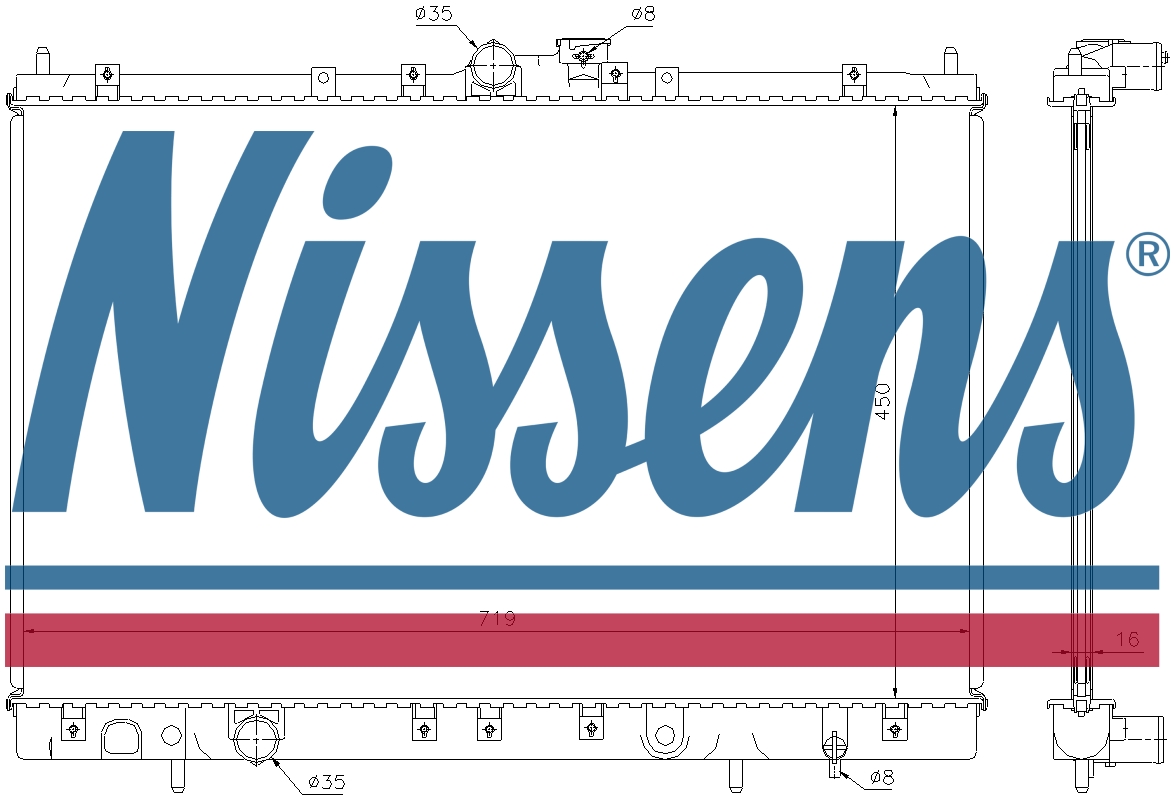 NISSENS Coolant Radiator 62806A