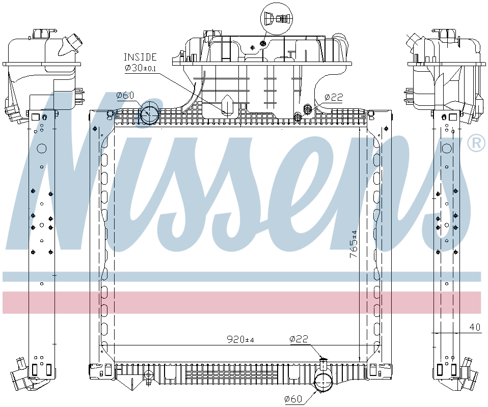 NISSENS Coolant Radiator 628756