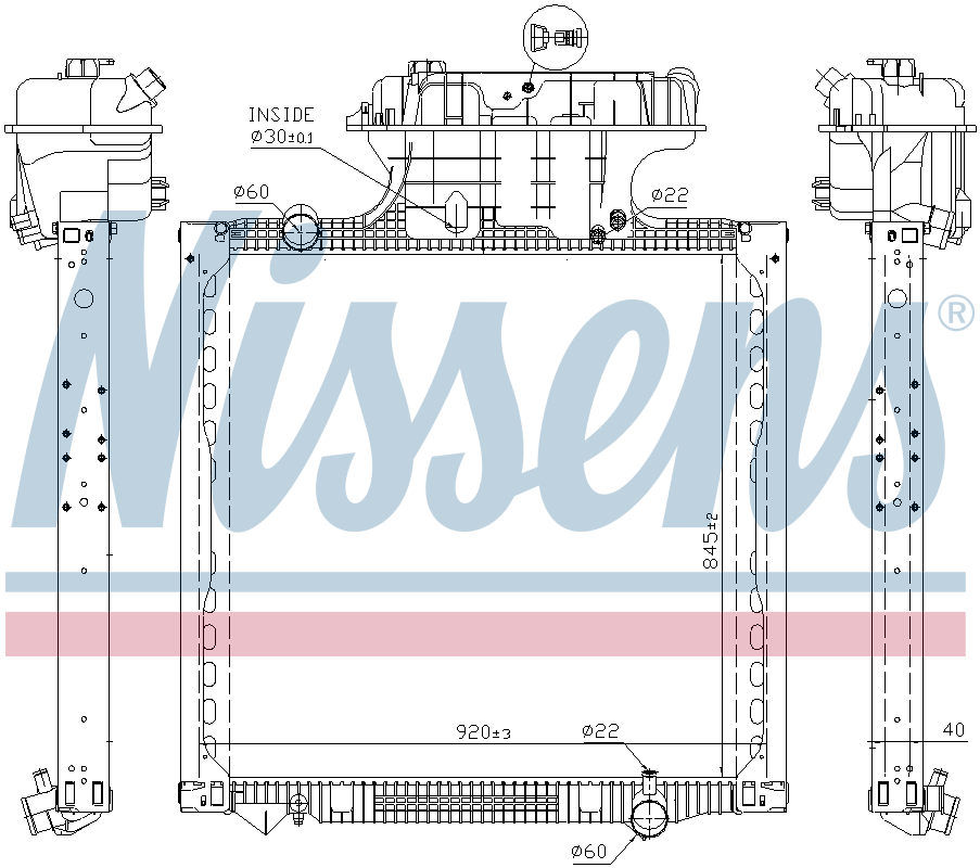 NISSENS Coolant Radiator 628757