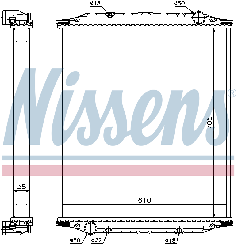 Nissens Engine Coolant Radiator 628780