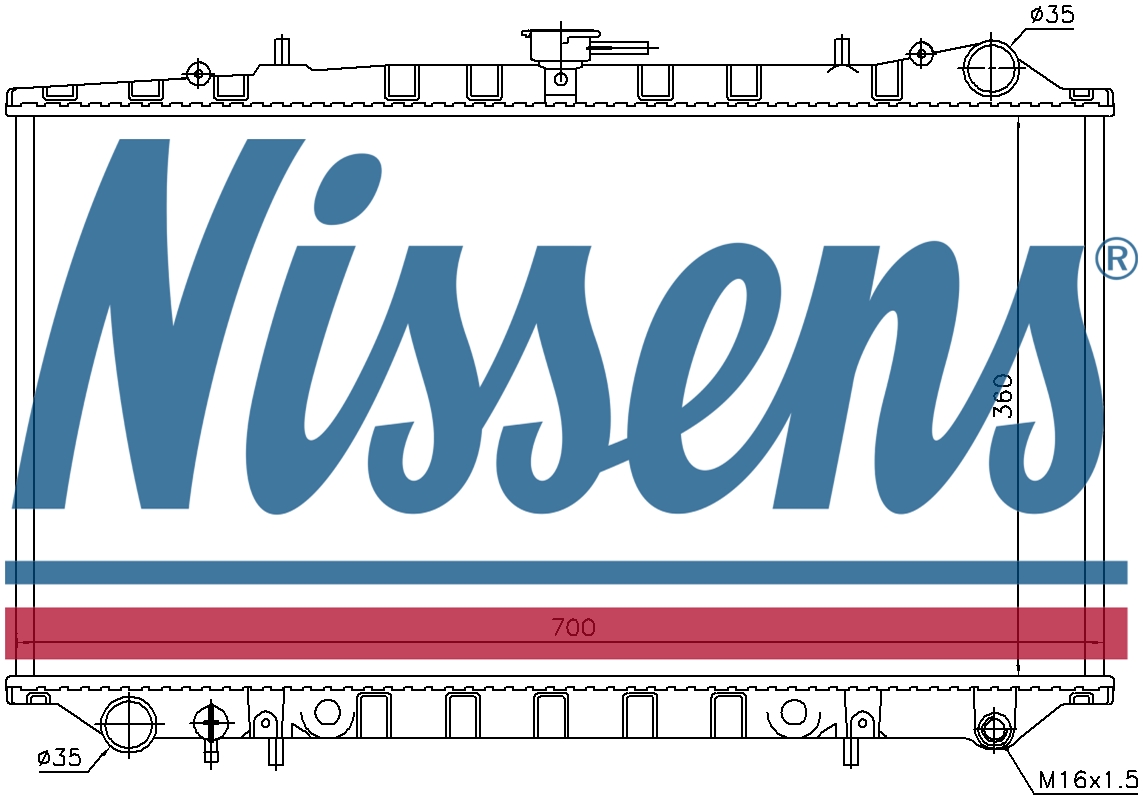 NISSENS Coolant Radiator 62977