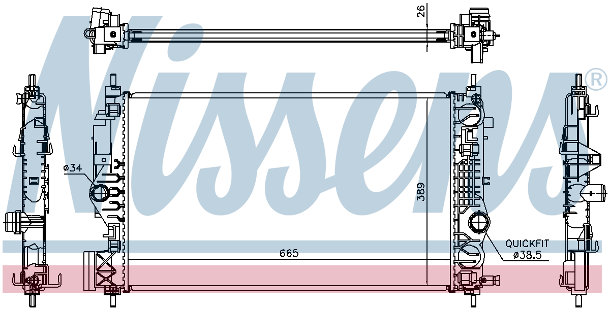 Nissens Engine Coolant Radiator 630764