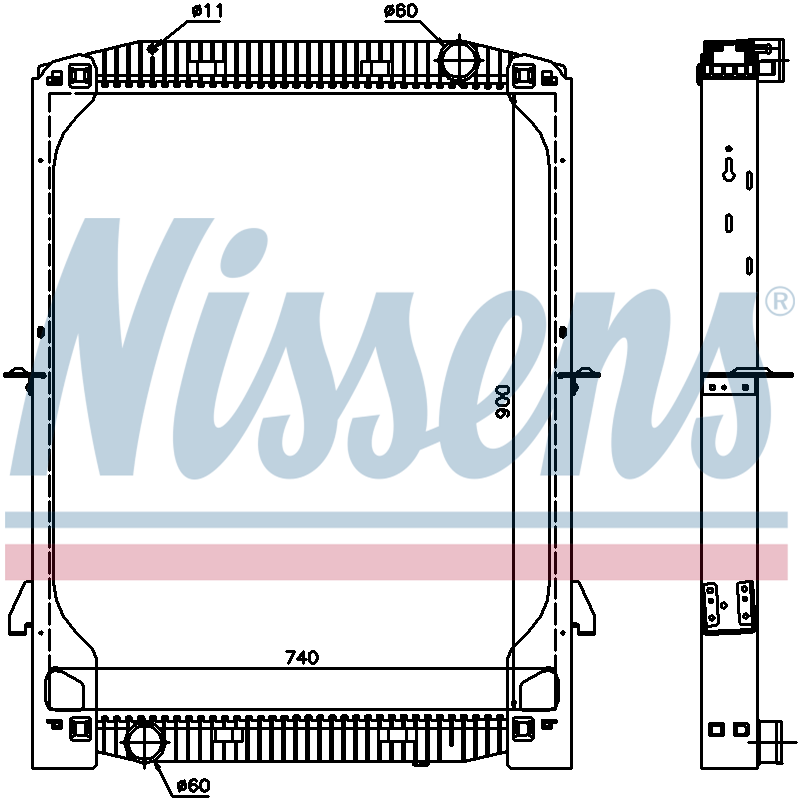Nissens Engine Coolant Radiator 63334