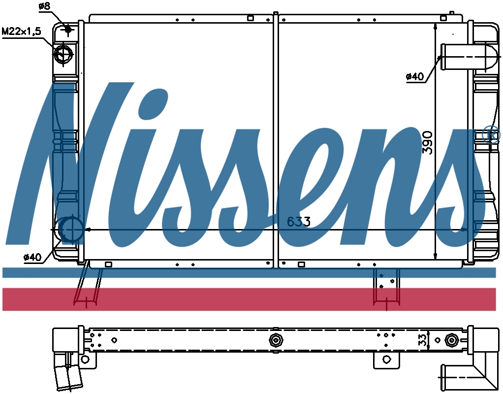 NISSENS Coolant Radiator 63650