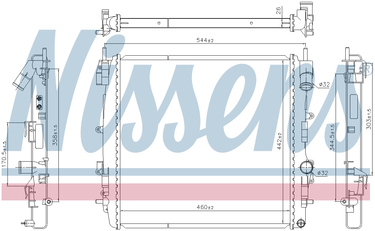 Nissens Engine Coolant Radiator 637629
