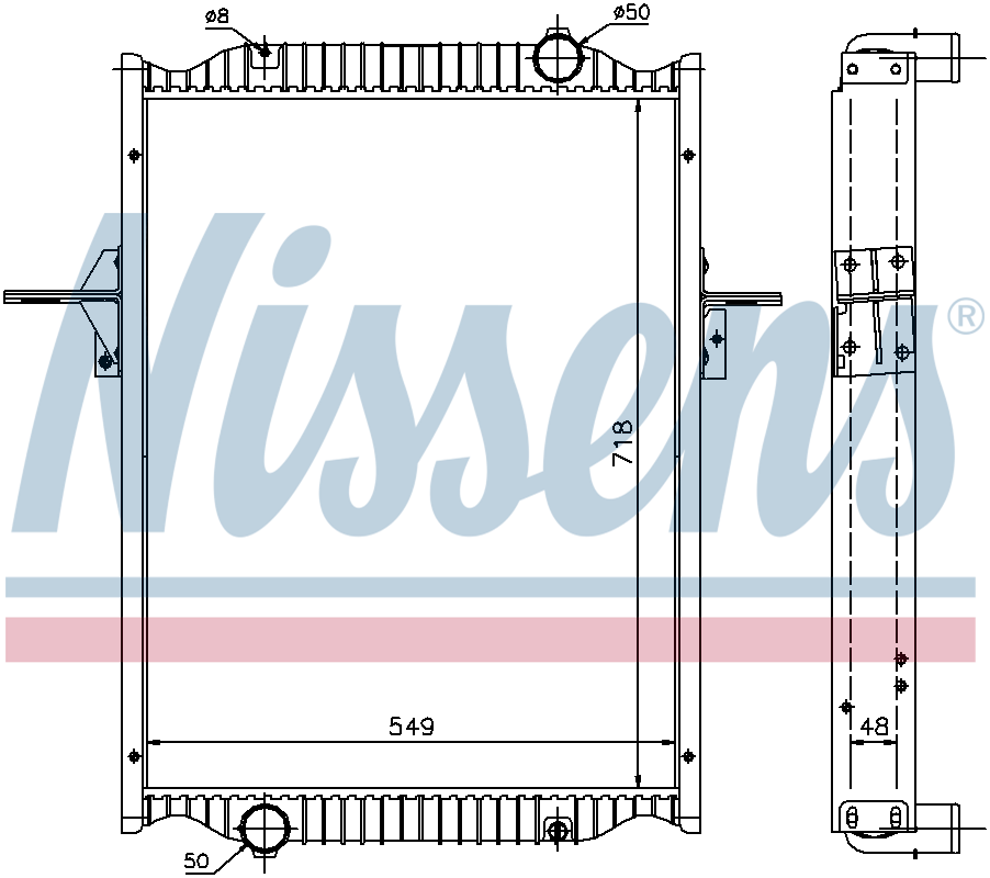 Nissens Engine Coolant Radiator 63782A