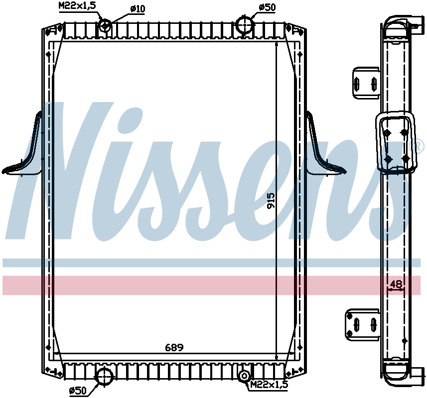 NISSENS Coolant Radiator 63821A