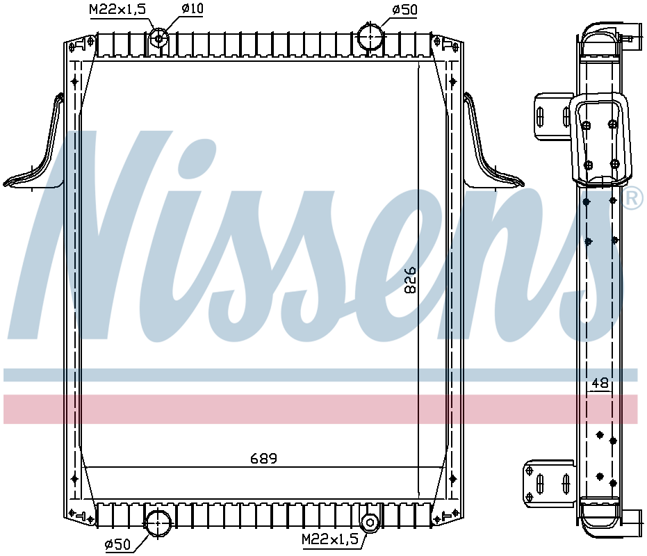 NISSENS Coolant Radiator 63822A