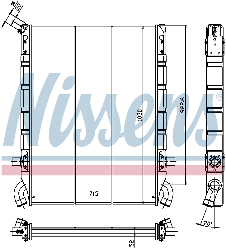 NISSENS Coolant Radiator 64071