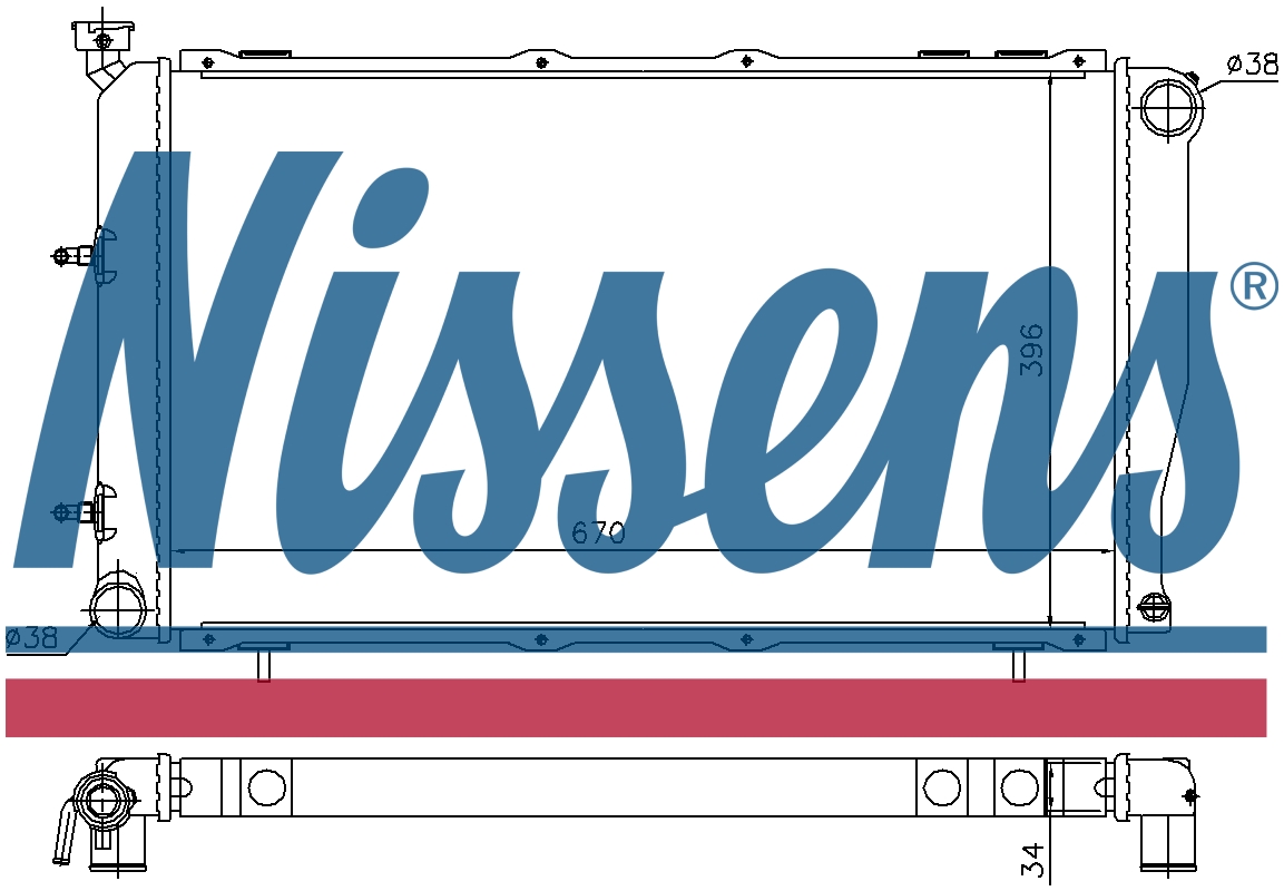 NISSENS Coolant Radiator 64113