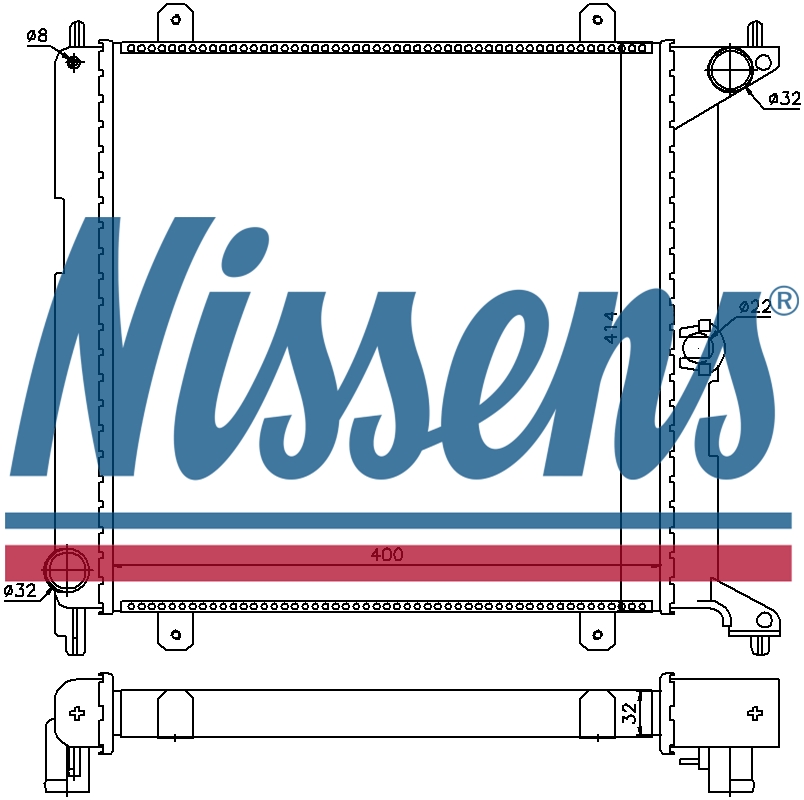 NISSENS Coolant Radiator 64207