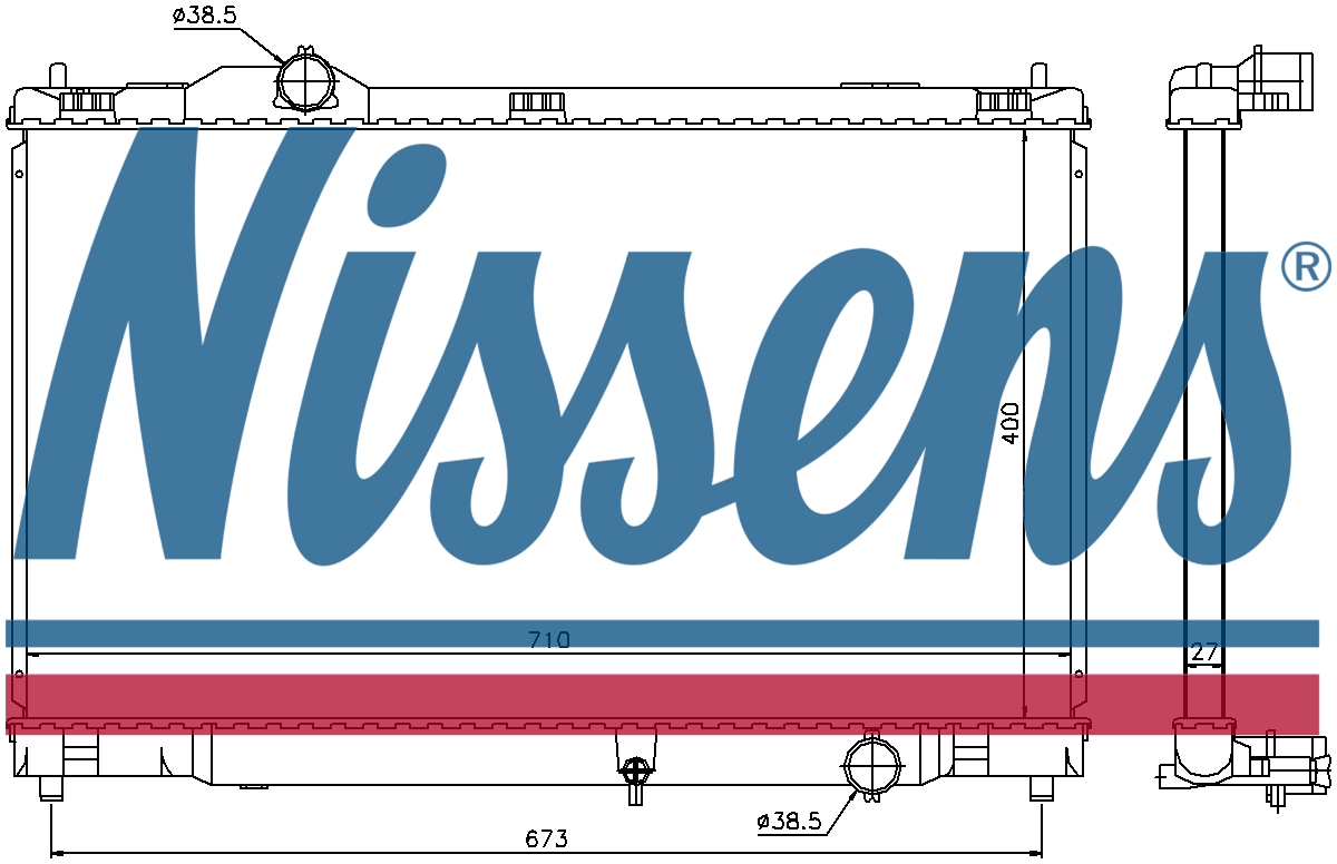 NISSENS Coolant Radiator 646817