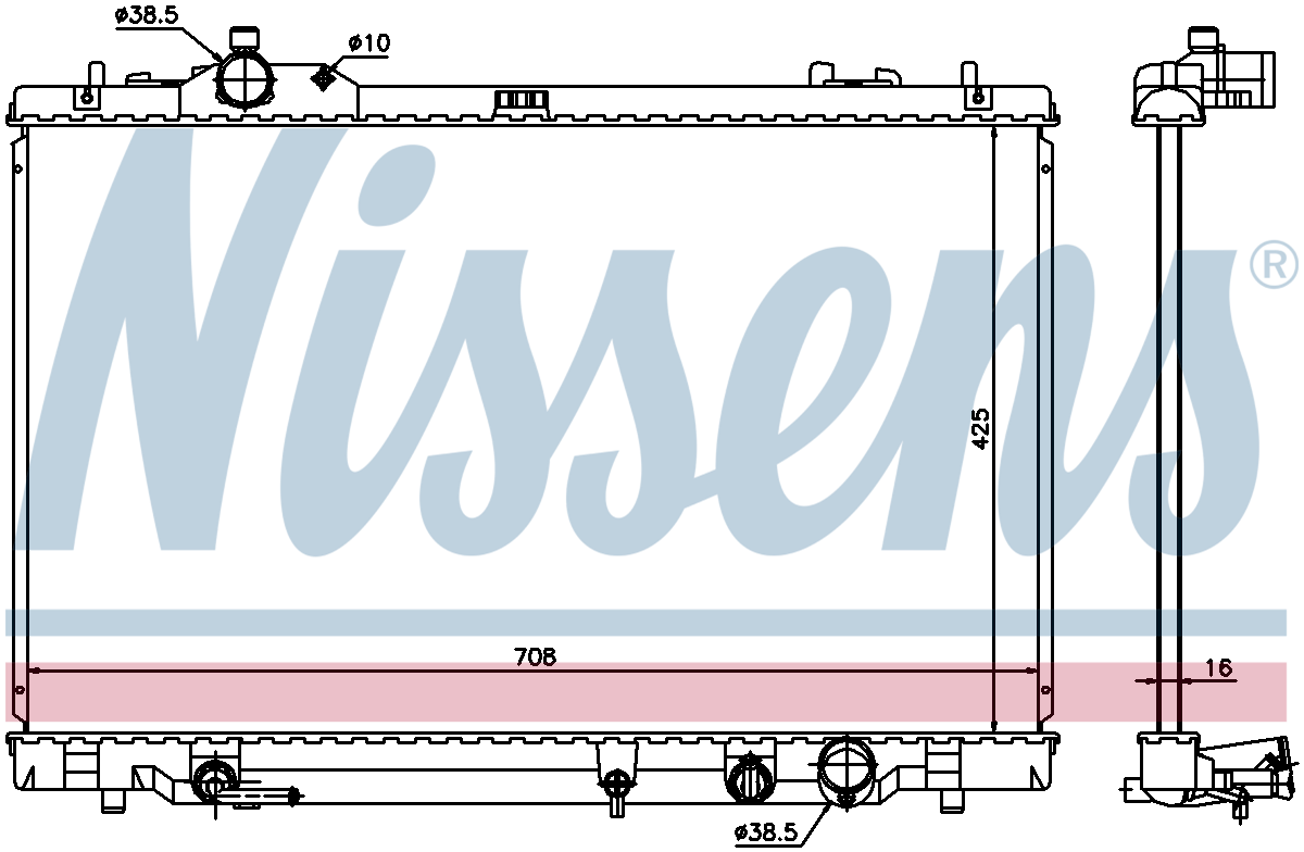 Nissens Engine Coolant Radiator 646819