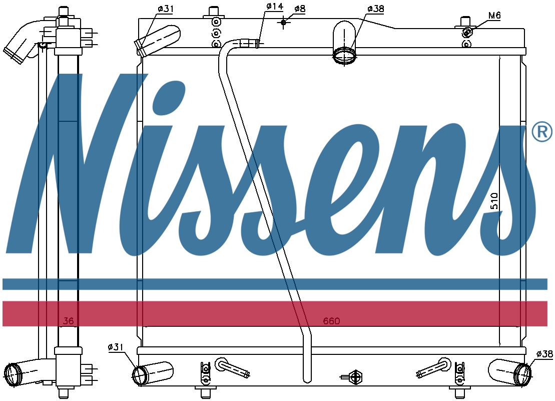 NISSENS Coolant Radiator 646912