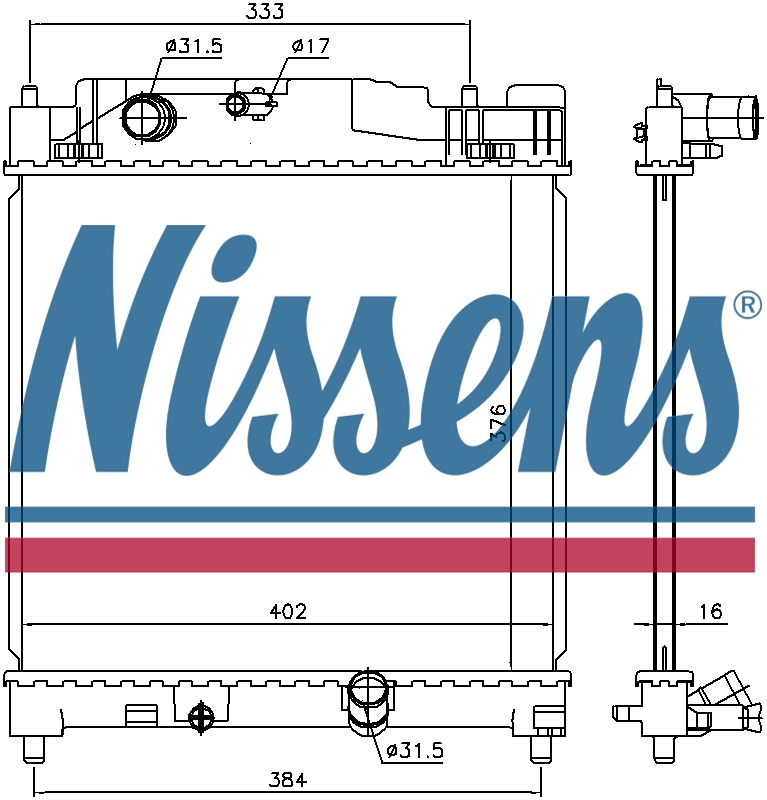 NISSENS Coolant Radiator 646915