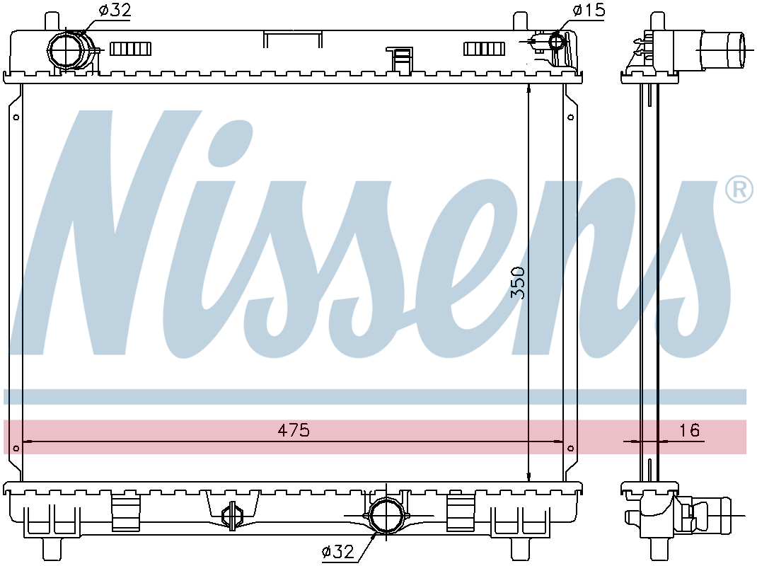 Nissens Engine Coolant Radiator 64697
