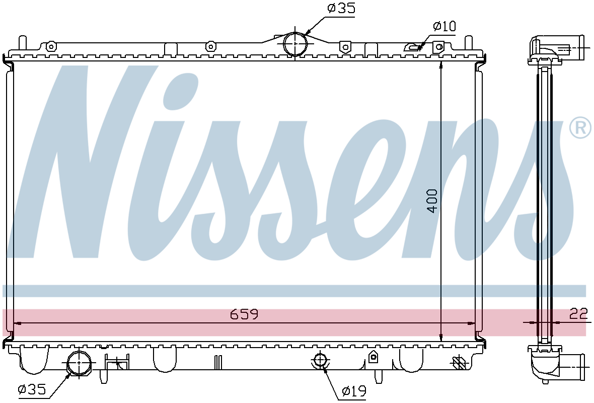 65463a Radiator Nissens Engine Coolant Radiator 65543A - ARKS4Cooling