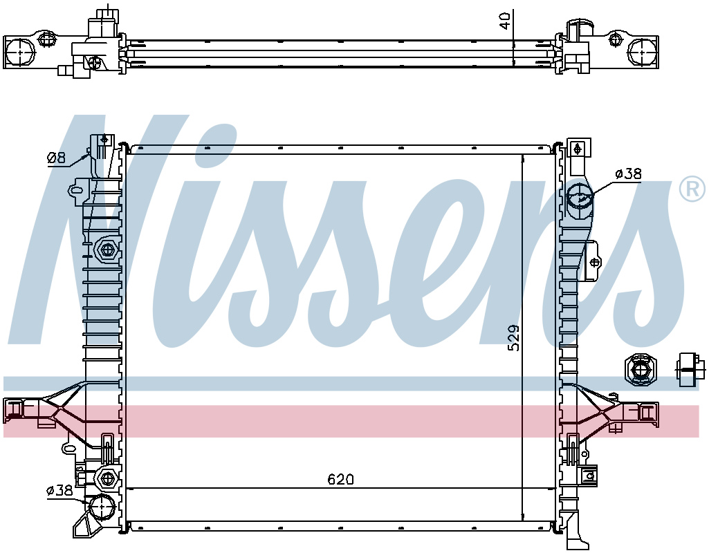 65463a Radiator Nissens Engine Coolant Radiator 65613A - ARKS4Cooling