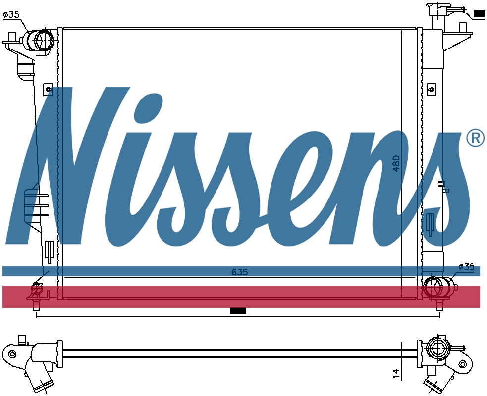 NISSENS Coolant Radiator 66764
