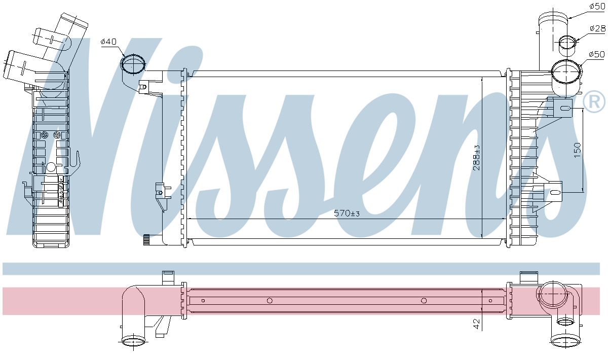 Nissens Aftercooler Radiator 67172