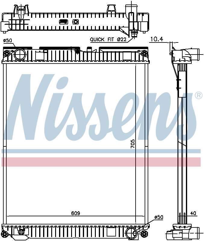 Nissens Engine Coolant Radiator 67227 – ARKS4Cooling.com