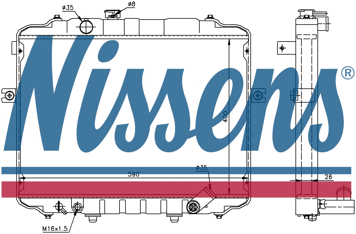 NISSENS Coolant Radiator 67497