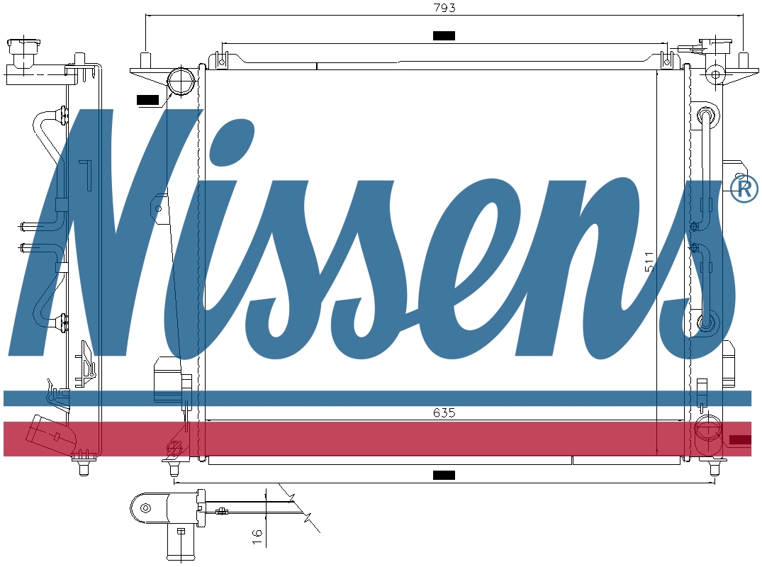 NISSENS Coolant Radiator 675047