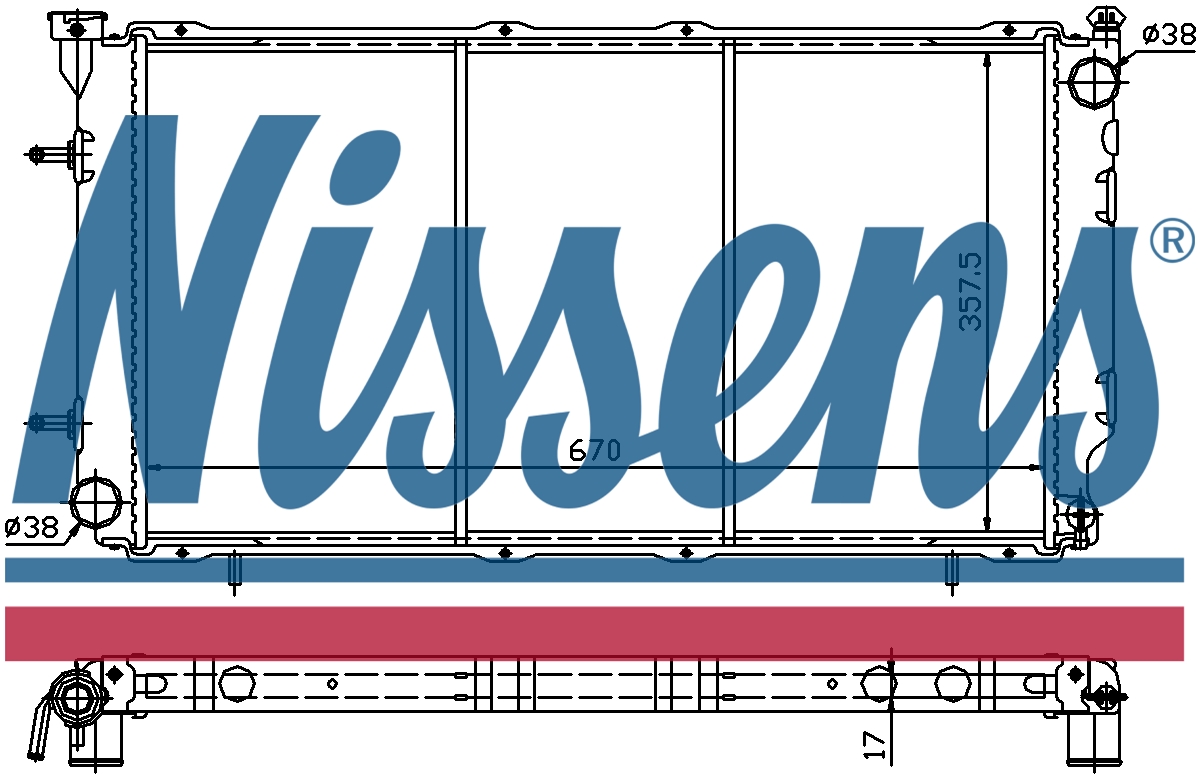 NISSENS Coolant Radiator 67700