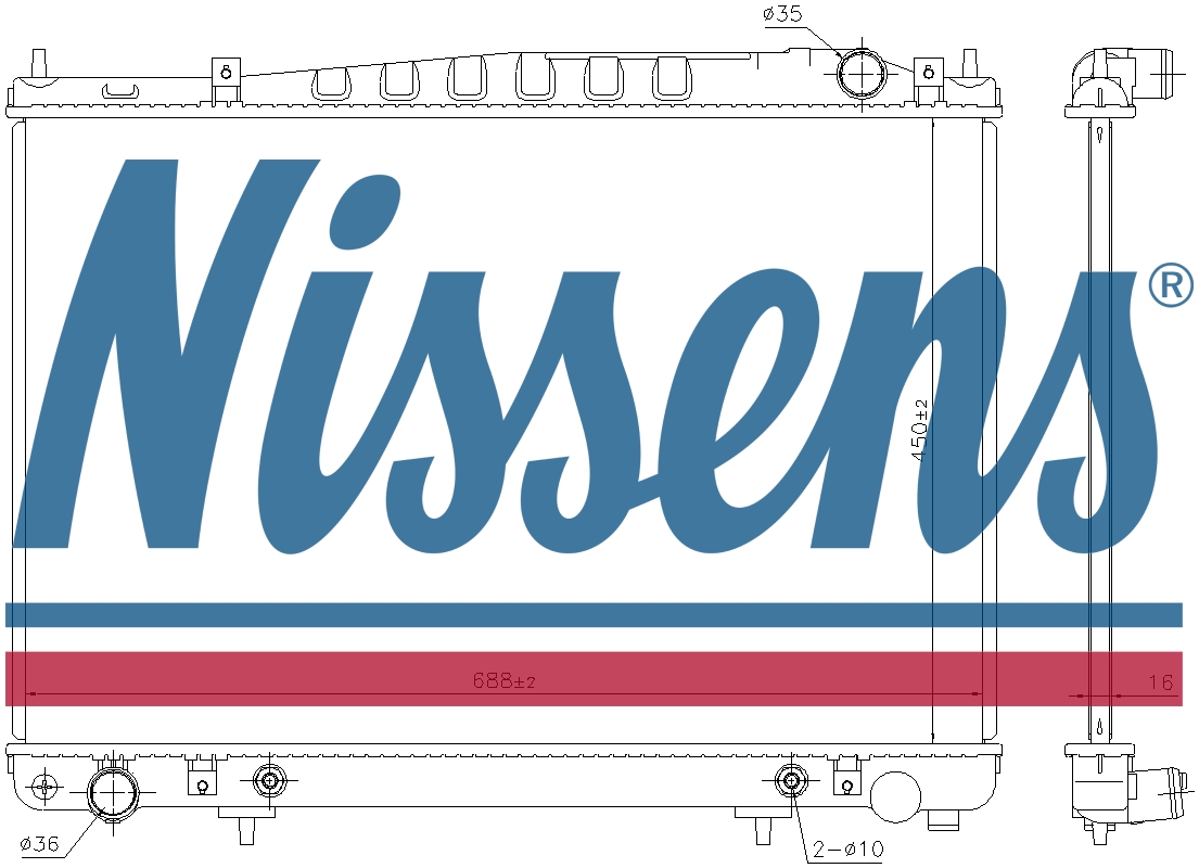 NISSENS Coolant Radiator 681209