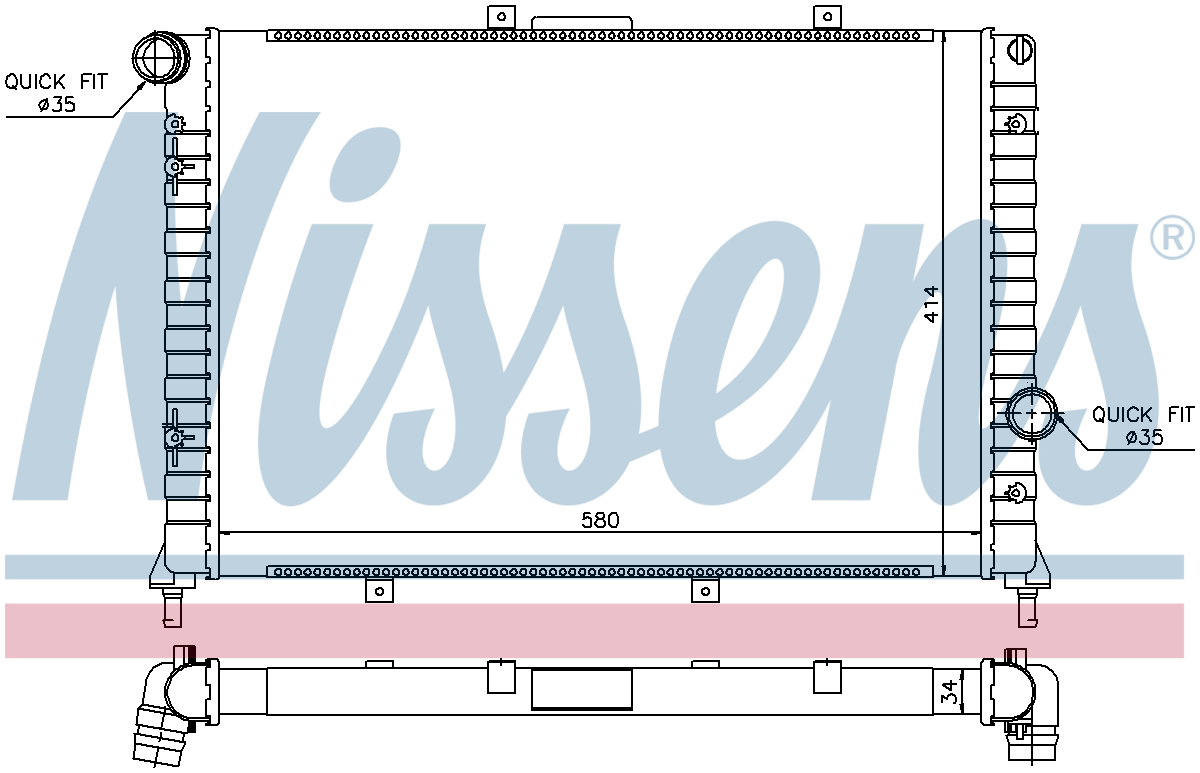Nissens Engine Coolant Radiator 68804 – ARKS4Cooling.com