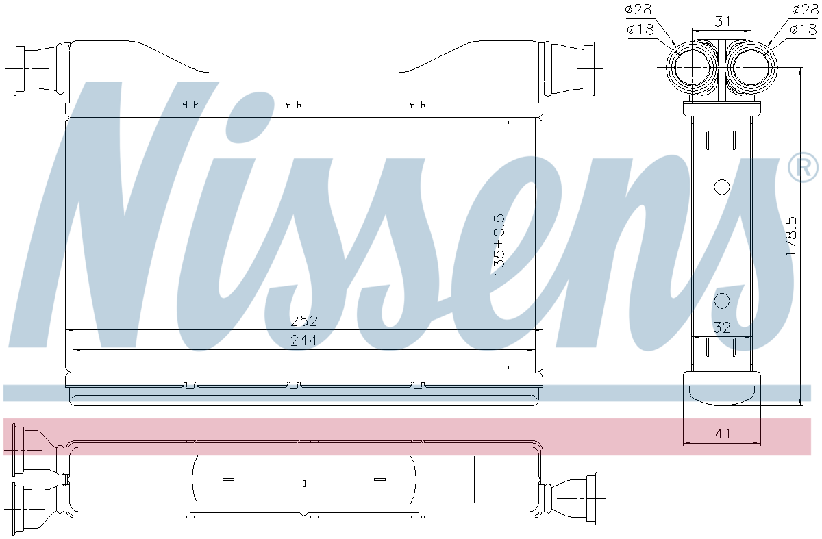 Nissens Cabin Heater Core 70528 - ARKS4Cooling