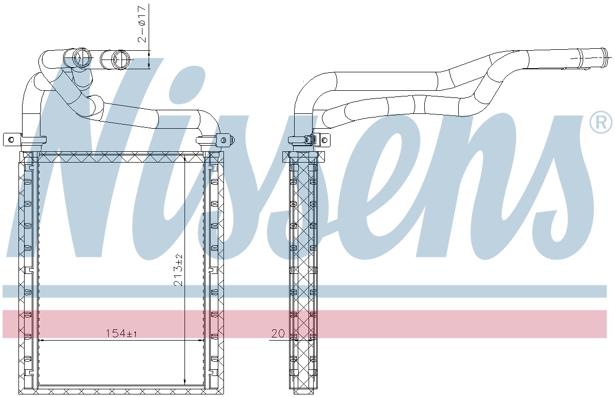 Nissens Cabin Heater Core 707191