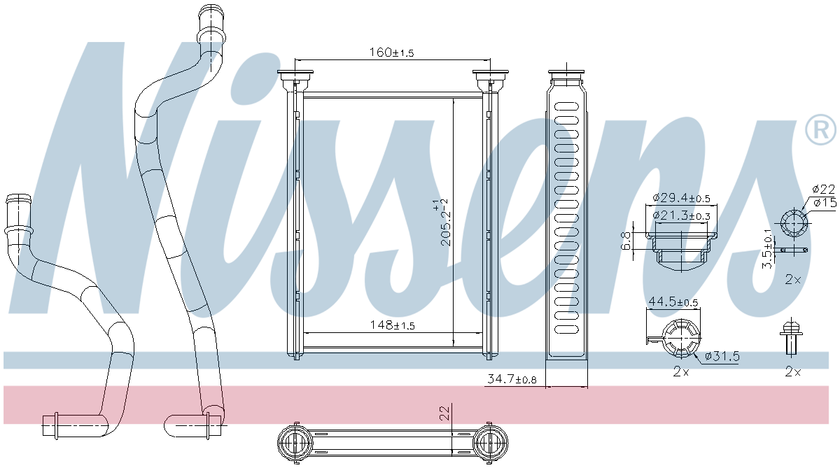 Nissens Cabin Heater Core 707290