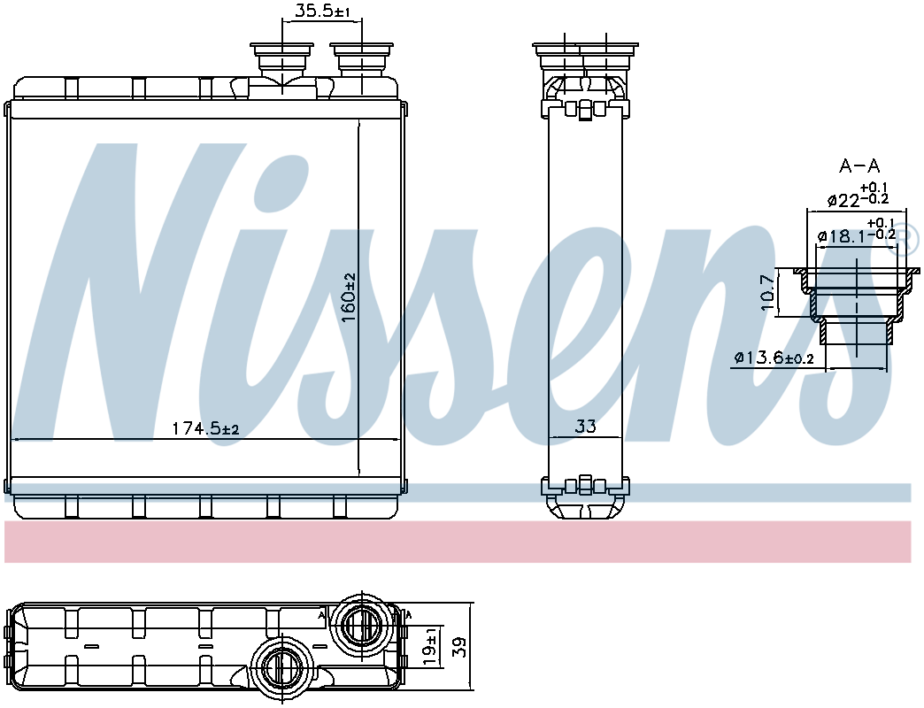 Nissens Cabin Heater Core 707302