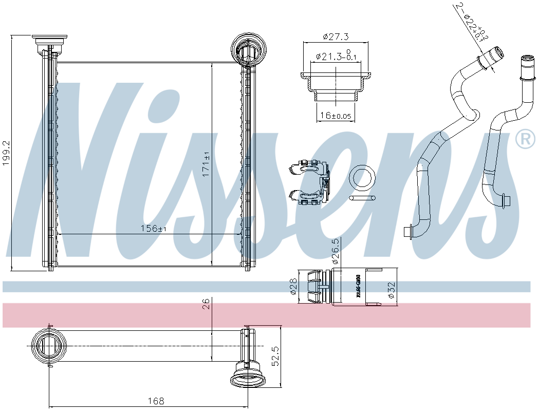 Nissens Interior Heater Core 707388